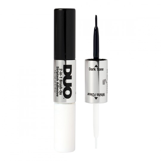 DUO 2-in-1 Brush-on Striplash Adhesive - White/Clear + Dark Tone