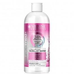 Eveline Facemed+ Hyaluronic Micellar Water 3-in-1 for Dry and Sensitive Skin