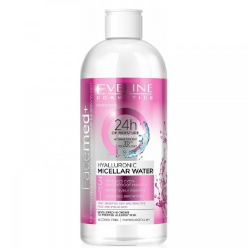 Eveline Facemed+ Hyaluronic Micellar Water 3-in-1 for Dry and Sensitive Skin