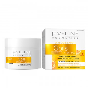 Eveline Skin Care Expert 3 Oils + Peptides Day & Night Cream