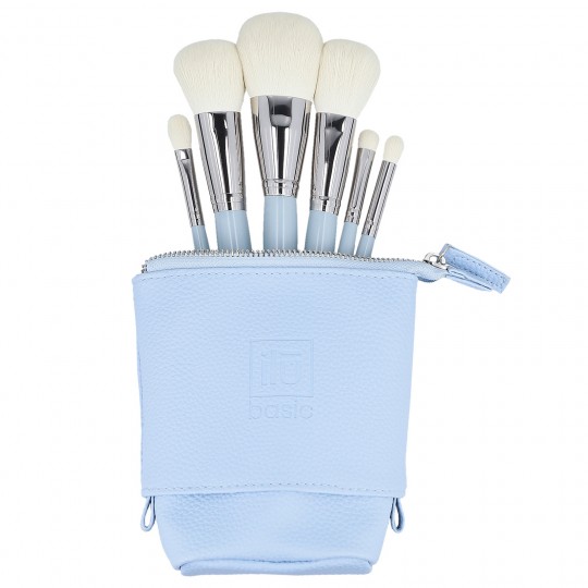ilu Basic 6Pcs Makeup Brush Set with Pouch - Light Blue