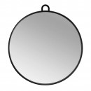 Lussoni Black Round Mirror