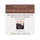 Makeup Revolution Brow Sculpt Kit - Dark Brown