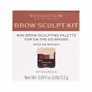 Makeup Revolution Brow Sculpt Kit - Medium Brown