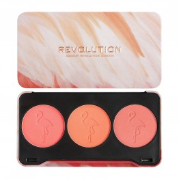 Makeup Revolution Flamingo Mini Trio Blush Palette Oh My Blush