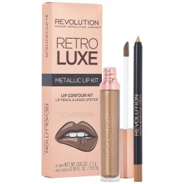 Makeup Revolution Retro Luxe Metallic Lip Kit - Sovereign