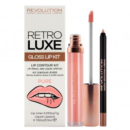 Makeup Revolution Retro Luxe Gloss Lip Kit - Pure