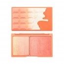 I Heart Revolution Mini Chocolate Blush And Highlight Palette - Peach And Glow