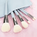 MIMO 6Pcs Makeup Brush Set with Pouch - Light Blue