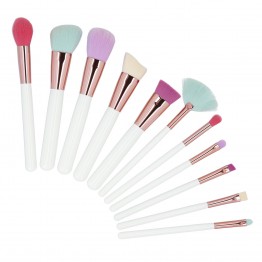 MIMO 11Pcs Makeup Brush Set with Pouch - Multicolor