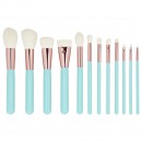 MIMO 12Pcs Makeup Brush Set with Pouch - Turquoise