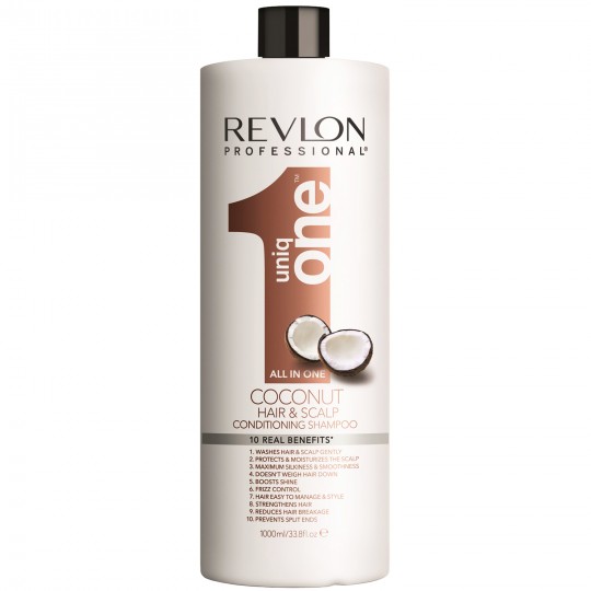 Revlon UniqOne Hair & Scalp Conditioning Shampoo - Coconut (1000ml)