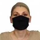 Μάσκα Υφασμάτινη Δύο Στρώσεων Πολλαπλών Χρήσεων Μαύρη (100% Βαμβάκι, Unisex, Ελληνικό Προϊόν) 2τμχ