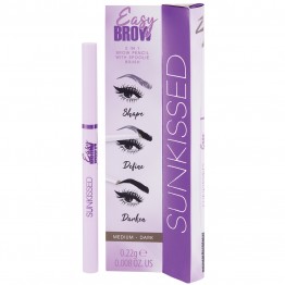 Sunkissed Easy Brow 2 IN 1 Brow Pencil with Spoolie - Medium-Dark