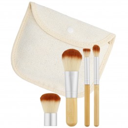 Tools For Beauty 4Pcs Bamboo Makeup Mini Brush Set