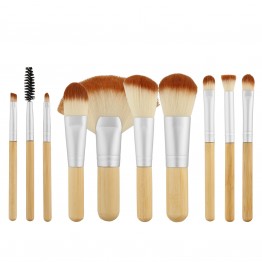 Tools For Beauty 10Pcs Bamboo Makeup Mini Brush Set