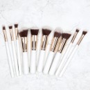 Tools For Beauty 10Pcs Kabuki Makeup Brush Set - White