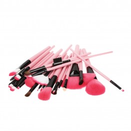 Tools For Beauty 24Pcs Makeup Brush Set with Pouch - Pink Black