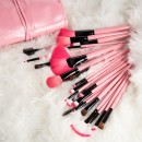 Tools For Beauty 24Pcs Makeup Brush Set with Pouch - Pink Black