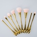 Tools For Beauty 8Pcs Golden Handle Makeup Brush Set