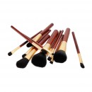 Tools For Beauty 12Pcs Makeup Brush Set - Wooden Cherry Gold
