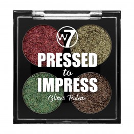 W7 Pressed to Impress Glitter Eyeshadow Palette - In Vogue