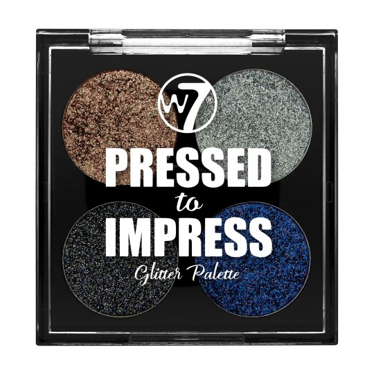 W7 Pressed to Impress Glitter Eyeshadow Palette - Style Icon