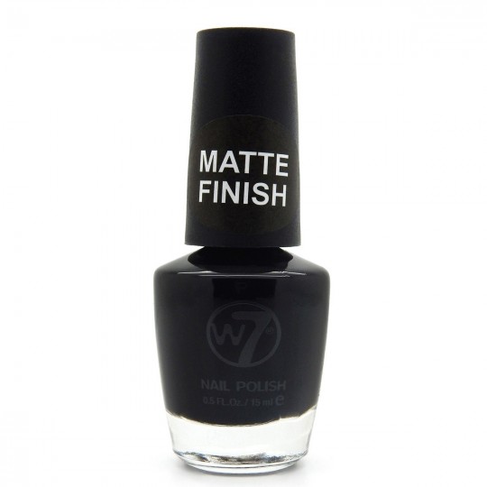 W7 Nail Polish - 55 Matte Black