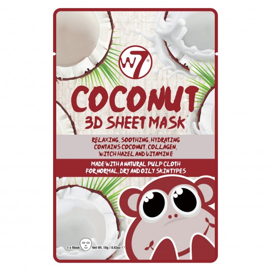 W7 3D Sheet Face Mask - Coconut