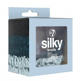 W7 Silky Knots Hair Scrunchies 6 Pack - Marine